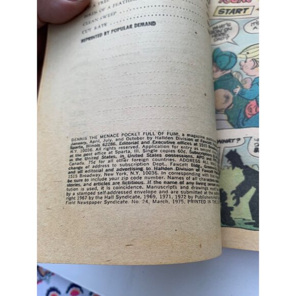 Dennis The Menace Pocket Full Of Fun Short Stuff Comic Book No. 24 1972 - Picture 3 of 11